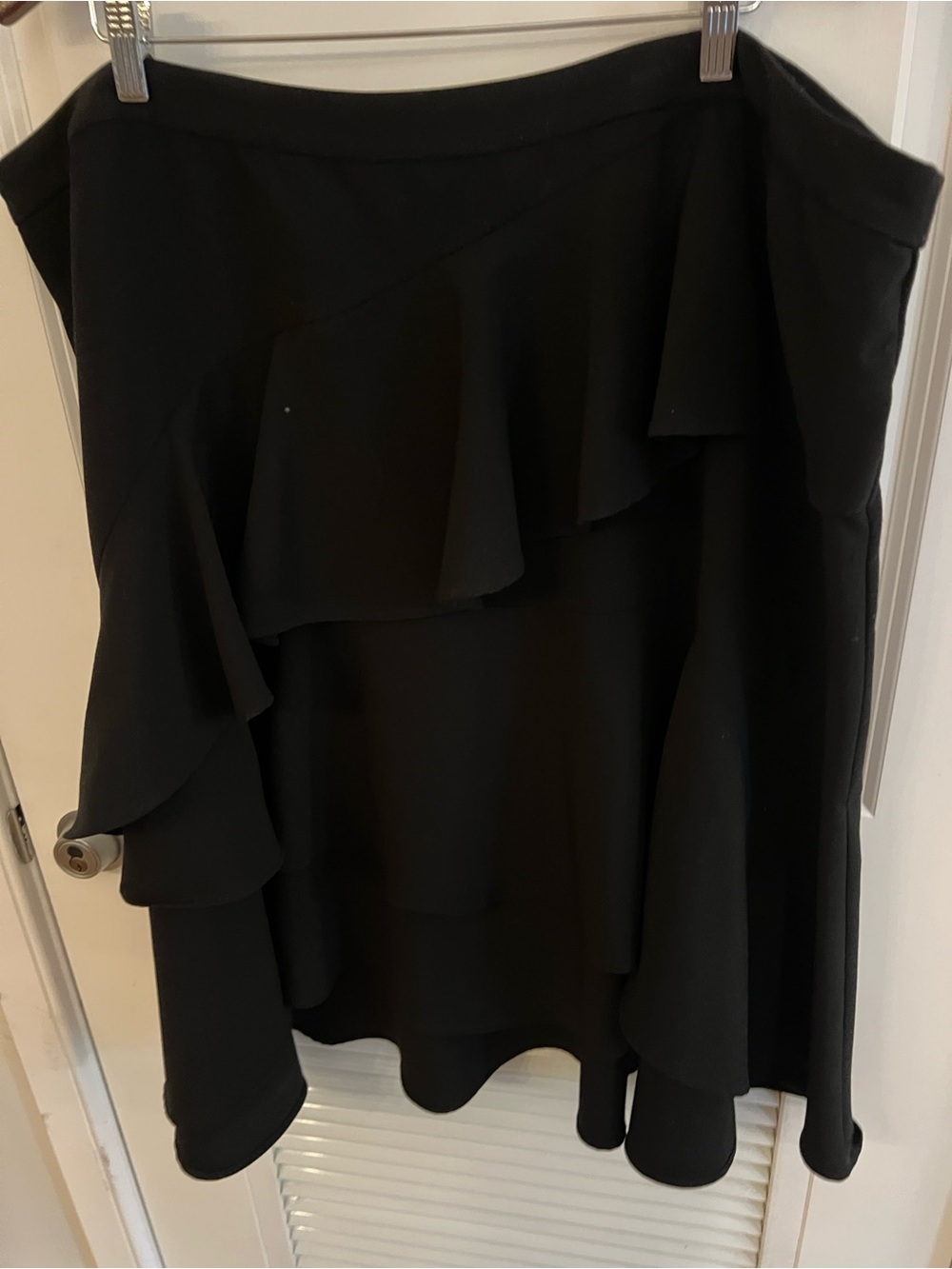 Vince Camuto Black Layered Ruffle Skirt